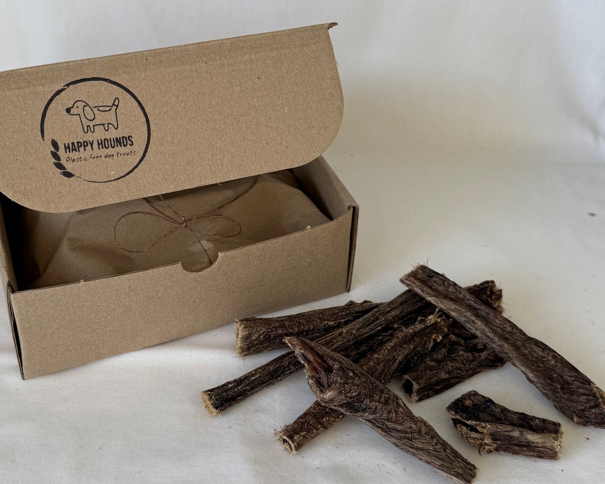 Natural Chewy Beef Trachea Dog Treats Mixed Size | Happy Hounds NZ